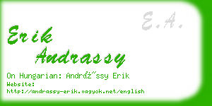 erik andrassy business card